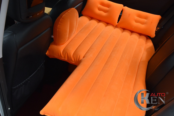 Nệm hơi xe hơi dạng khuyết vải nhung màu cam